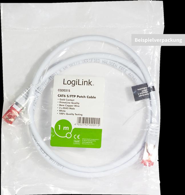 Produktbild LogiLink Netzwerkkabel (S/FTP, CAT6, 3 m)