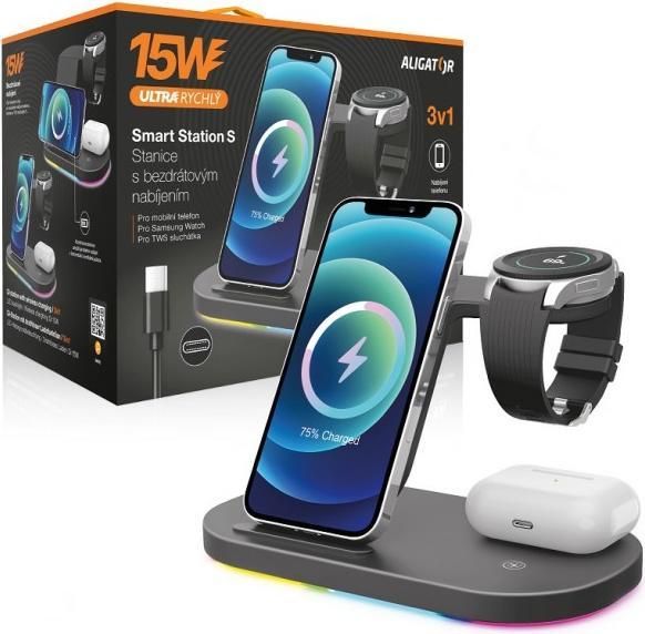 Produktbild Aligator Smart Station S Mobile phone/Smartphone USB Type-C (15 W)