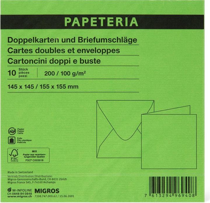 Actual product image Papeteria 145 x 145 double cards and envelopes (Quadrate, 10 x)