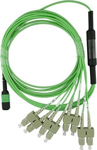 Actual product image BlueOptics Fibre optic MTP/4xSC breakout cable OM5 10 metres (10 m)