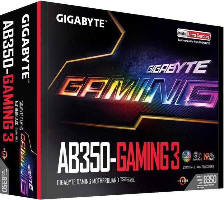 Produktbild Gigabyte GA-AB350 Gaming 3 (AM4, AMD B350, ATX)