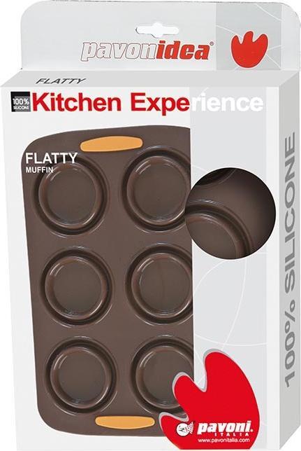 Actual product image Pavoni Pav - Muffin tin for cupcake x 6, Brown Flaty