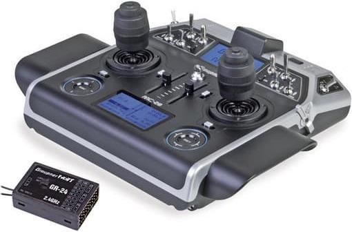 Immagine prodotto Graupner mc-28, telecomando HoTT a 16 canali con stick 4D, ricevitore GR-24, custodia in alluminio