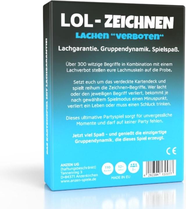 Nährwerte und Zutaten Anzen Spiele ANZEN - LOL ZEICHNEN - Lachen verboten (Deutsch)