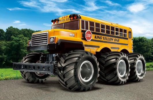 Actual product image Tamiya RC King Yellow 6x6 Bus Lacquer. G6-01 1:18