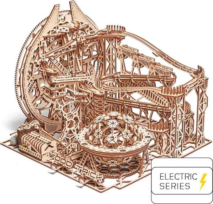 Image du produit Wood Trick Circuit de billes Galaxy - Kit de construction en bois 3D
