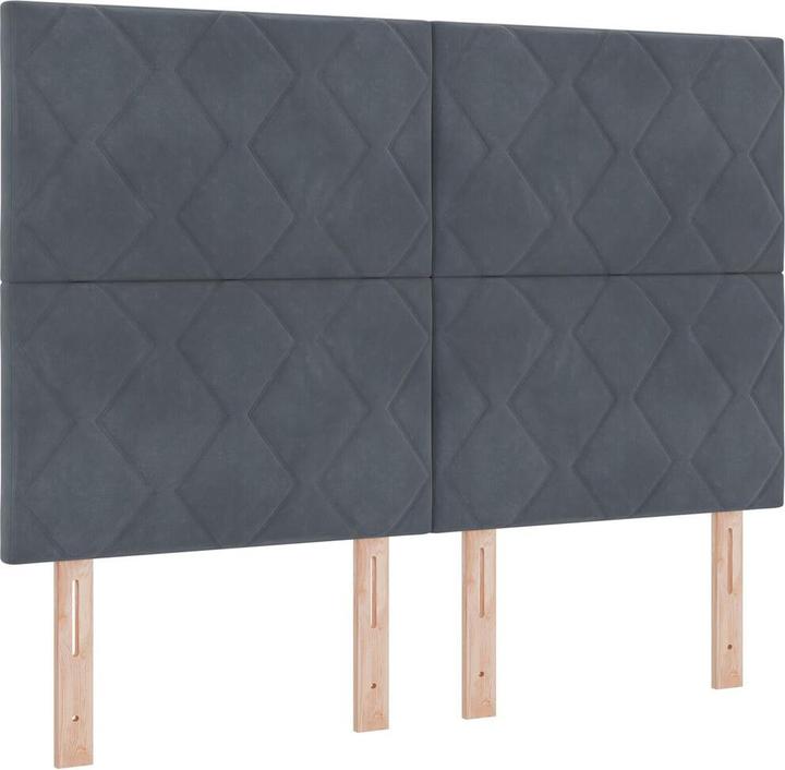 Produktbild VidaXL Kopfteil Diamantblock-Design Dunkelgrau 140 cm Velours (40 x 7 cm)