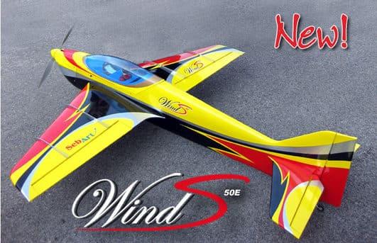 Produktbild Sebart Wind S 50E 1580 mm gelb/schwarz (Motorflugzeug)