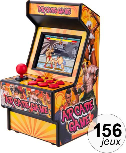 Actual product image VR Shinecon Mini arcade terminal 156 games retro look model 4 yellow
