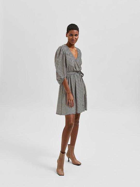Image du produit Selected Femme Robe cache-coeur rayée (S)