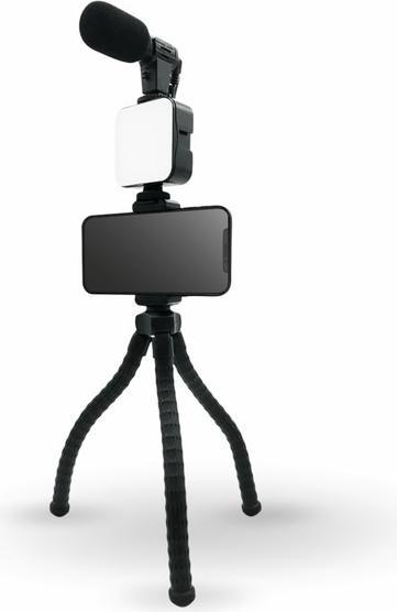Actual product image Muvit Vlogging Kit 4 En 1 Micro + Trepied + Support + LED (Plastic)