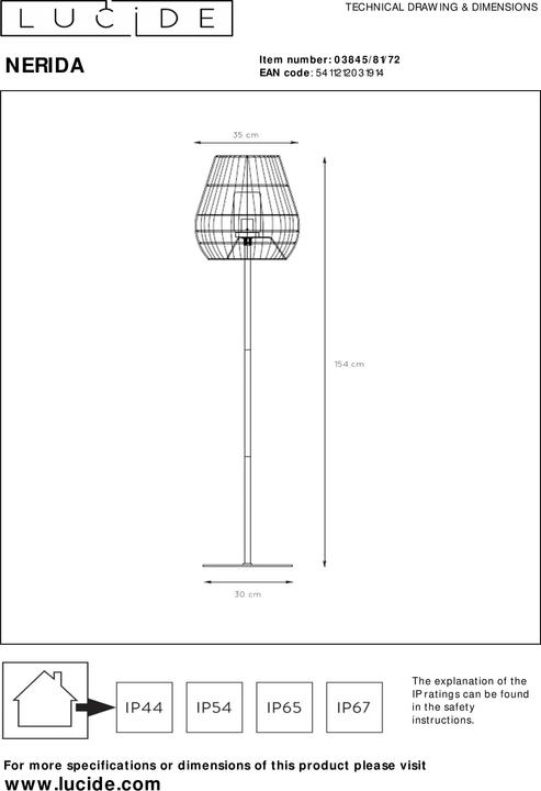 Actual product image Lucide Nerida (E27)