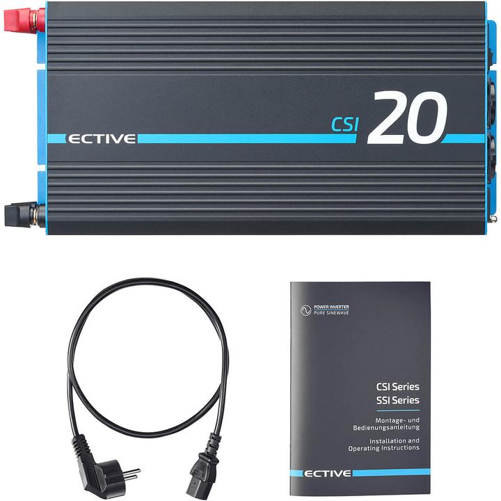 Image du produit Ective CSI 20 Sinus-Wechselrichter 2000W 12V mit Netzvorrangschaltung und Ladegerät (CH-Stecker)