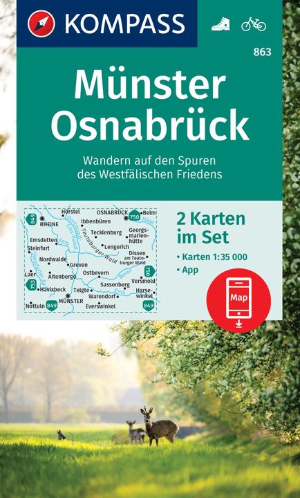 Produktbild Wanderkarten-Set 863 Münster, Osnabrück (2 Karten) 1:35.000
