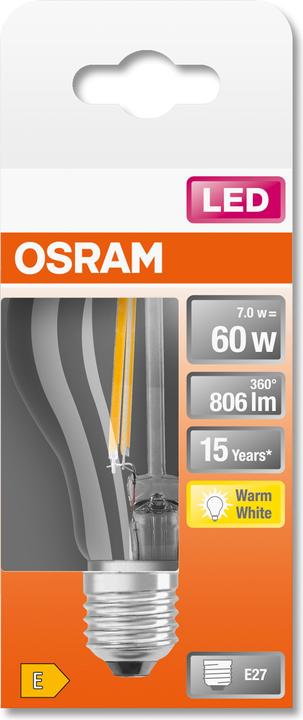 Produktbild Osram Led Retrofit Classic A (E27, 6.50 W, 806 lm, 1 x, E)