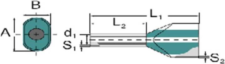 Actual product image Weidmüller ZW wire end ferrule 0.75qmm 8mm insulated PP gr 9037410000