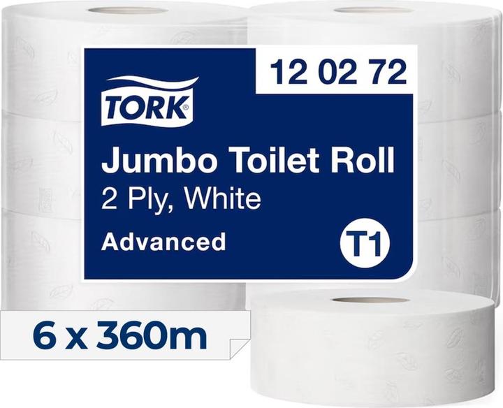 Produktbild kaiserkraft Toilettenpapier, Industrie-Jumborolle (6 x)