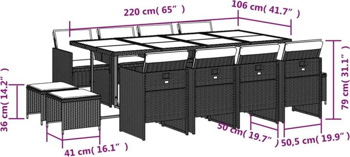 Produktbild VidaXL Tekmessa (106 cm)