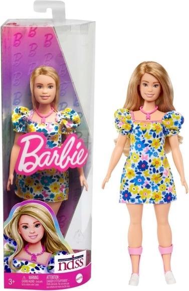 Actual product image Barbie Fashionistas doll with Down's Syndrome in a flower dress