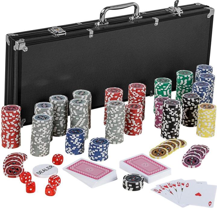 Games Planet Poker case, 500 laser chips, Black Edition