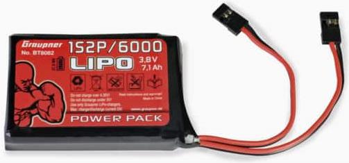 Produktbild Graupner Senderakku LiPo flach 1S2P 6000 mAh 3,8V mc-28 und mc-32 ( Ersetzt 33000.1 ) (3.80 V, 6000 mAh)