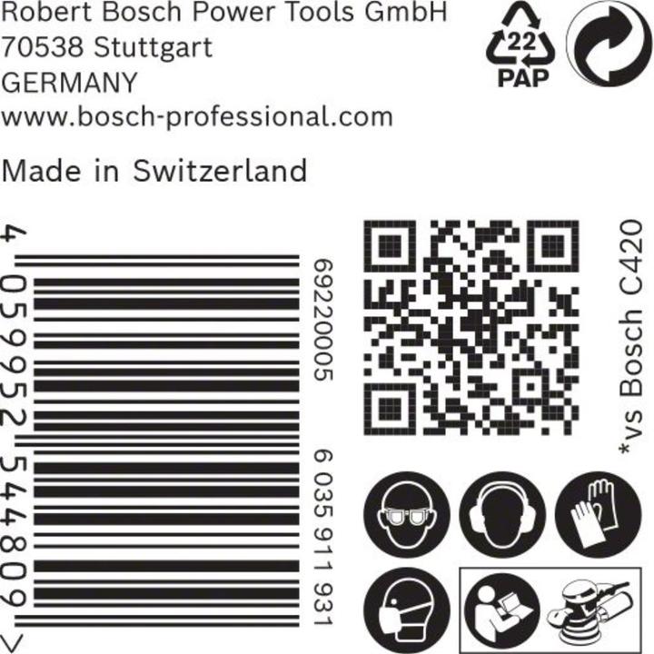 Produktbild Bosch Professional Zubehör EXPERT C470 Schleifpapier Mehrloch für Exzenterschleifer, 150 mm, G 220, 50-tlg. (220)