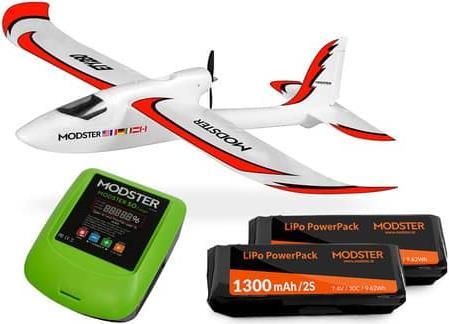 Produktbild Modster Easy Trainer 1280 Mode 1 RTF Combo Plus inkl. 2 LiPo und 50 Charger (Motorflugzeug)
