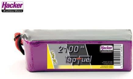 Actual product image Hacker LiFe Pack LiFe-EC 2100mAh 3S TopFuel (9.90 V, 2100 mAh)