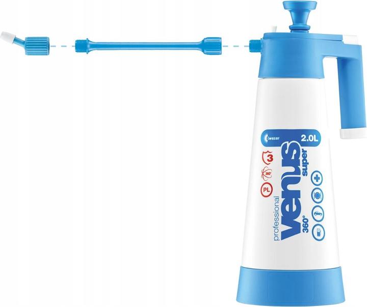 Produktbild Kwazar Venus Super PRO+ 360 Grad VITON Pumpsprüher 2 Liter - Drucksprüher mit VITON Dichtung für pro (2 l)