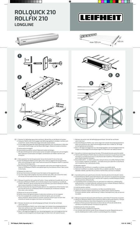 Actual product image Leifheit Rollfix 210 Longline wall dryer (21 m)