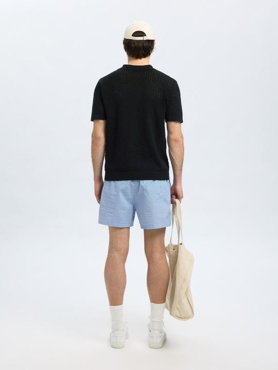 Immagine prodotto Selected Homme Häkel-Look Polohemd aus Strick (M)