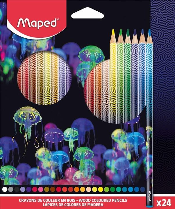 Image du produit Maped Crayons de couleur Deepsea 24 pièces (Multicolore, 1 x)