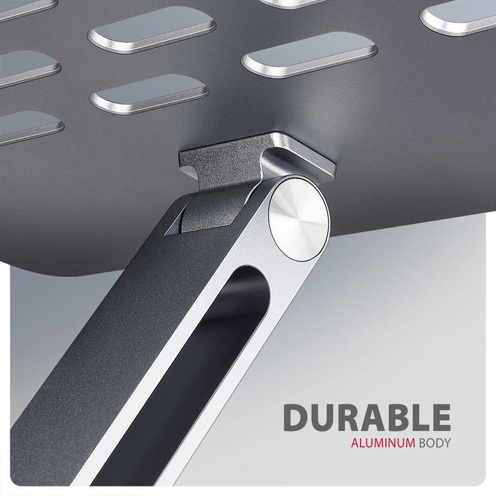 Produktbild Axagon HMC-STND Ständer für Laptops und Tablets, USB-C-Hub - silber (USB-C, 7 Ports)