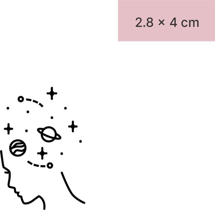 Produktbild minink Temporäres Tattoo – Astro Gesicht