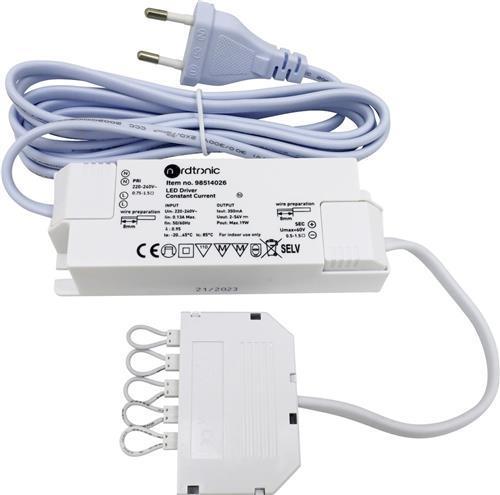 Nordtronic Driver LED, non daempbar, 1-19W, 350mA