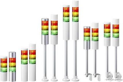 Image du produit Patlite LED Signal Tower No Flash/Buzz, Silver