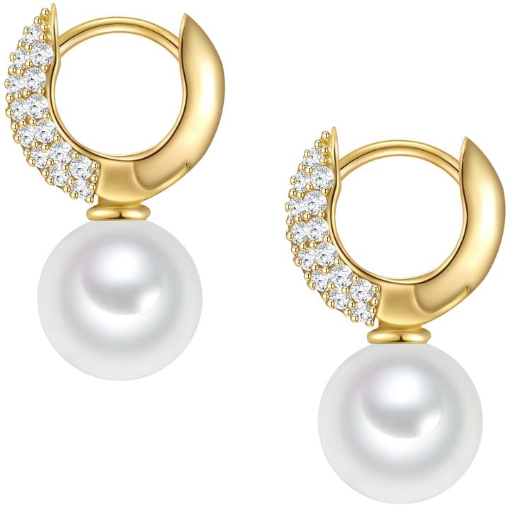 Immagine prodotto Rafaela Donata Donna Argento 925 Cubic Zirconia Shell Core Pearl Oro Giallo - 30374 (Argento)