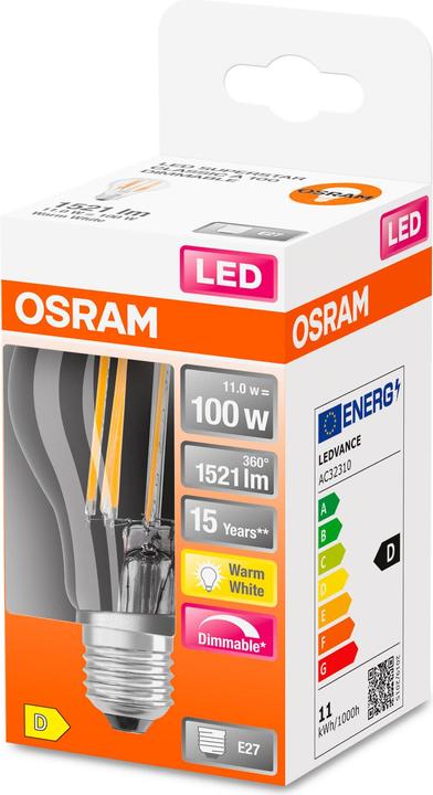 Immagine prodotto Osram Retrofit Classic A (E27, 11 W, 1521 lm, 1 x, D)