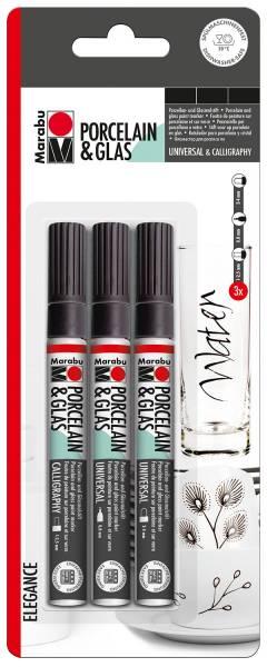 Actual product image Marabu Porcelain and glass painting pen Kids (Black, Violet, Yellow, Red, Blue, Orange, Turquoise, Green, 10 x)