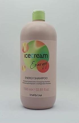Actual product image Inebrya Ice Cream Energy szampon przeciw wypadaniu włosów 1000ml (1000 ml, Liquid shampoo)