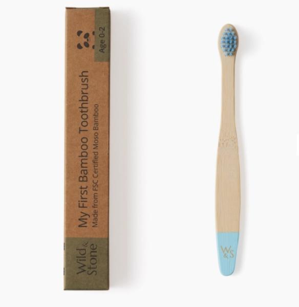Image du produit Wild and Stone Brosse à dents bébé en bambou Bleu (Souple, 1 x)