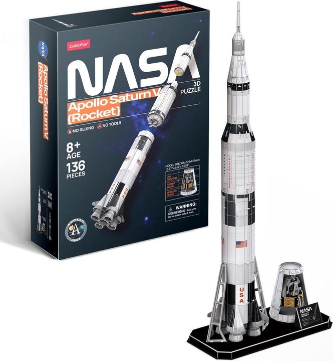 Actual product image Cubicfun Apollo Saturn V Rocket (136 pieces)