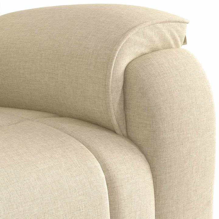 Immagine prodotto VidaXL Poltrona massaggiante in tessuto crema poltrona massaggiante TV poltrona con funzione massaggio