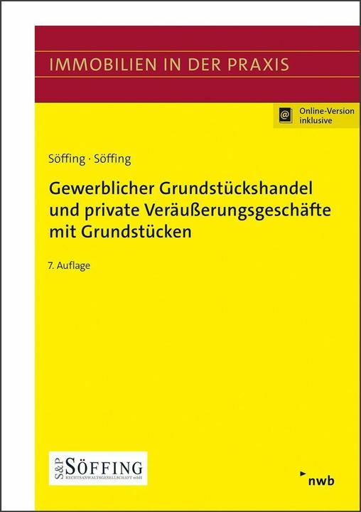 Produktbild Söffing:Gewerblicher Grundstückshandel (Deutsch, Claudius Söffing, Günter Söffing, Matthias Söffing, 2024)