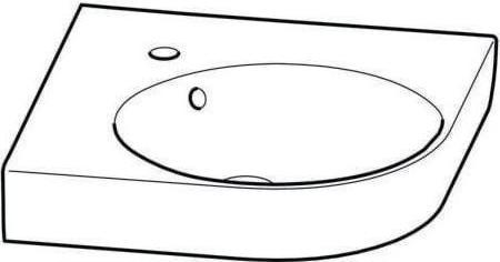 Produktbild Geberit Eckhandwaschbecken Renova Compact 32cm wei 276132000 (320 mm, 320 mm)