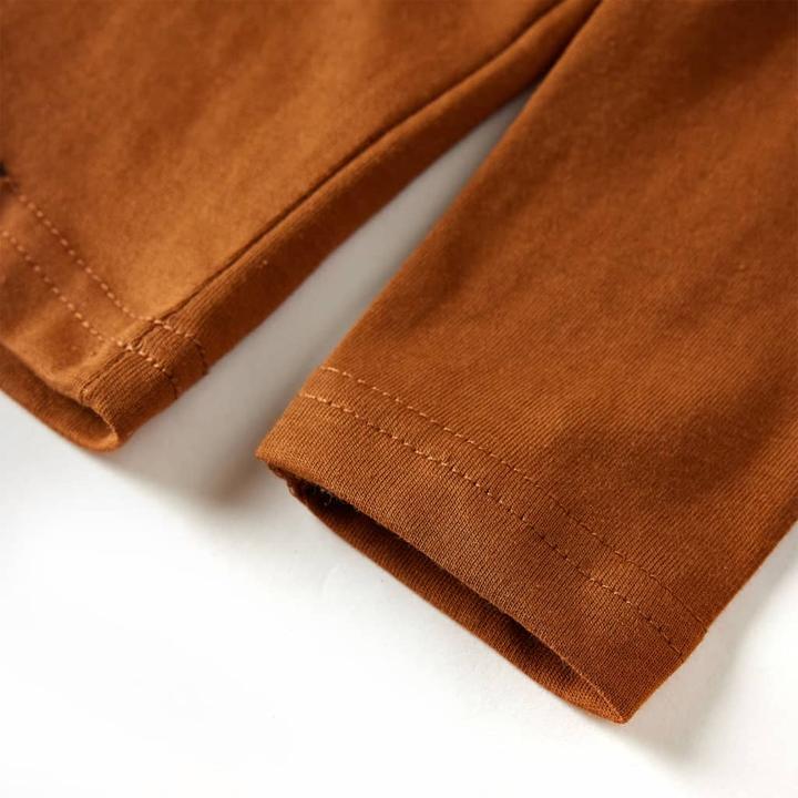 Immagine prodotto VidaXL Camicia da bambino a maniche lunghe cognac 104,Materiale: 100 (104)