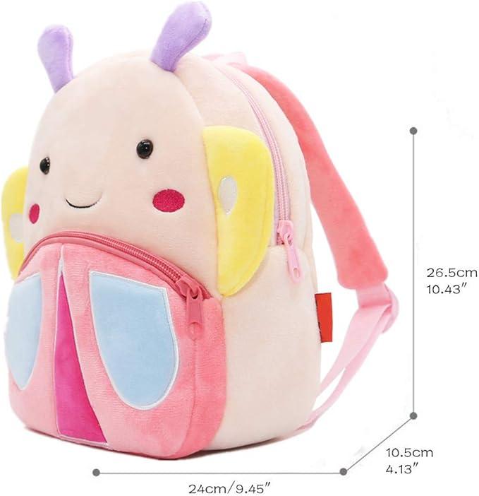 Image du produit Only-Bags.Store Sac d'école en polyester, sac à dos en peluche d'animaux mignons, petit sac de vacances en plein air