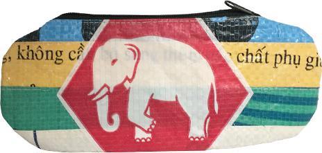 Immagine prodotto Bekos Upcycling - Custodia per occhiali da borse riciclate Patchwork Elephant R