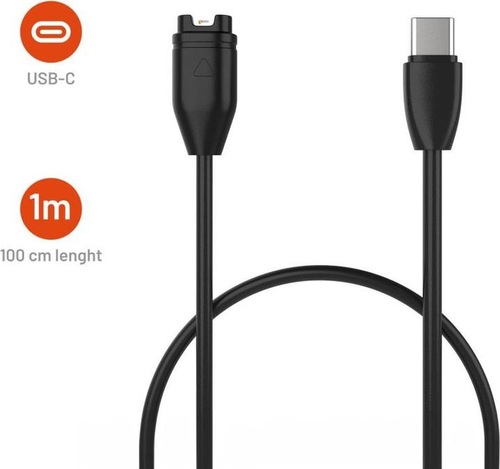 Image du produit Fixed Câble de charge USB-C pour Garmin Smartwatch Noir