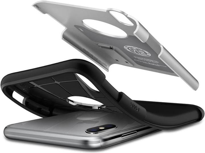 Actual product image Spigen Slim Armor Satin Silver (Apple iPhone XS, Apple iPhone X)